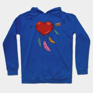 Read heart ornament Hoodie